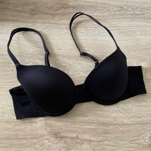 Aerie 34B Black Sunnie Demi Double Shoulder Strap Underwire Lined Bra
